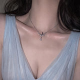 [fromis_9 Baek Jiheon Necklace] ムーンライトティアドロップカラーボーンネックレス