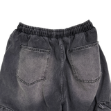 buckle cargo denim pants