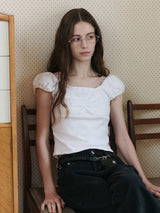 パフキャップスリーブTシャツ ホワイト