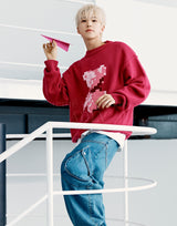 24FW ピクセルベアアートワークニット ブラウン