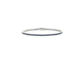 26SS★ Essence Silver (W) 4-Prong Wrap Sapphire Tennis Bracelet 2mm