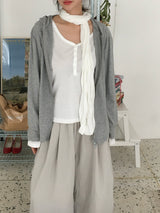 Chloe Button Roll Up 3/4 sleeve 2-Way Vneck (5c)