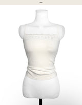 cotia lace square sleeveless top