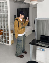 No.0931 LVN velvet hood ZIP-UP (3color)