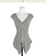 [ volume fit ] muah roll glam long top