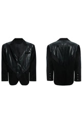 Deconstructed PU Blazer