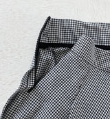 レベル チェック バンディング フレア ロングスカート