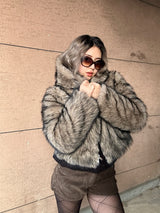 Sado Hoodie Fur Jacket