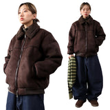 peanut wool suede jacket