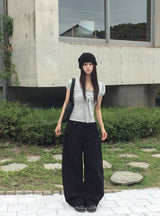 Asso Stripe Lace Puff Bolero Slim Short Sleeve T-Shirt