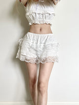 1339. Ribbon lace cancan short pt (2color)