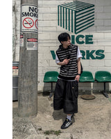 Circular Belt Stitch Cargo Bermuda