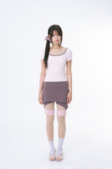 Deep Square-Neck Soft Top (POWDER PINK)