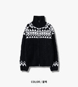 No.1024 dia wool20 ニットジップアップ (3色)