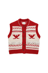 Monet Jacquard Vest [Red]