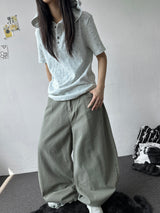 Back Check Pocket Cotton Balloon Fit Pants 5color