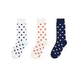[3PACK] 1507 UNISEX DOT BASIC SOCKS - middle dot snow white colorpack