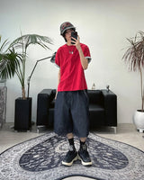 Rocky Spider Bermuda Denim Pants