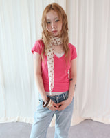 SOFT RIB V-NECK TEE