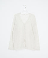 Fine Summer Linen V-Neck Loose-Fit Cardigan
