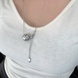 Star Stamping Ball Long Necklace