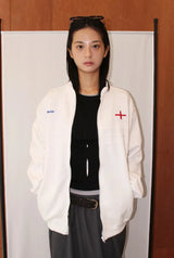 BOUCLE PATCH TRACK ZIP-UP