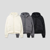 ジュノクロップフーデッドカットアウトライトウェイトパディング 3C