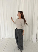 Waflle 3/4 sleeve T(5c)
