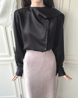 glad oil satin tie bl