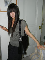 Reversible Eyelet Pattern Two-Way Shoulder Bag