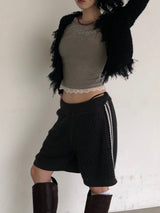 Tweed Fringe Cardigan Jacket
