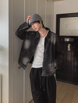 Darts Wrinkle Washing Denim Jacket