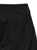 6CRAYON 11.3oz Black Non-Fade Wide-Leg Baggy Denim Pants