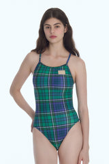 [Preppy Check_green] One Piece Swimsuit