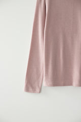 ベーシックタートルネックTシャツ (ピンク)