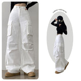 Sid high waist cargo wide parachute pants