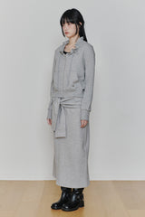 BLOOM ZIP-UP JACKET melange grey