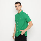 MON AKITA - Aki Men Short Sleeve Shirt Green