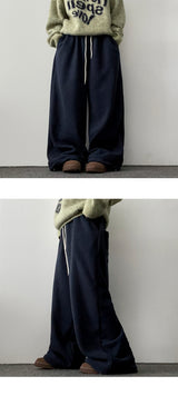 G DEN string thick fleece wide pants