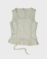 RUFFLE SLEEVELESS (IVORY)