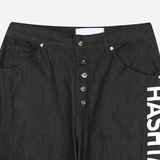 Hash Lettering Denim Pants