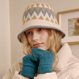 Triangle Pattern Bucket Hat (Ivory)