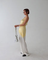 Silk Satin Long Wide Pants