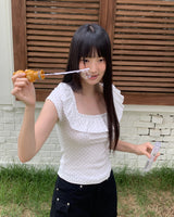 ケーンドットフリルシャーリングキャップ半袖Tシャツ