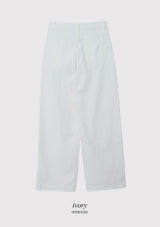 Darunel Cotton Hidden Banding Wide Pants (3color/ 2type)