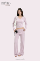 Mully Pink V-Neck Training Set-up (pants)