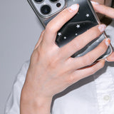 starry night silver epoxy case. black sky