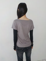 ヘアレイヤードTシャツ