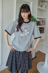 26SS★ Sweet Kitty Pigment Ringer Tee