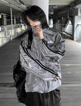 Lightweight High-Neck Side Track Wind Jacket 4color